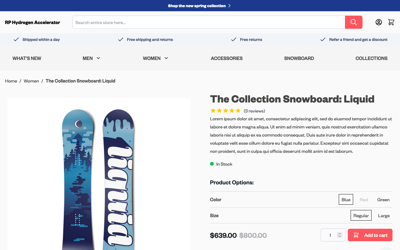 product details page