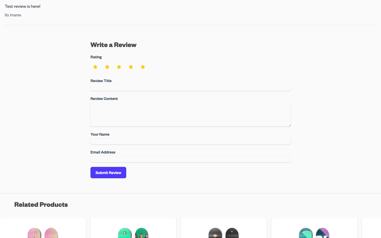 add a review form