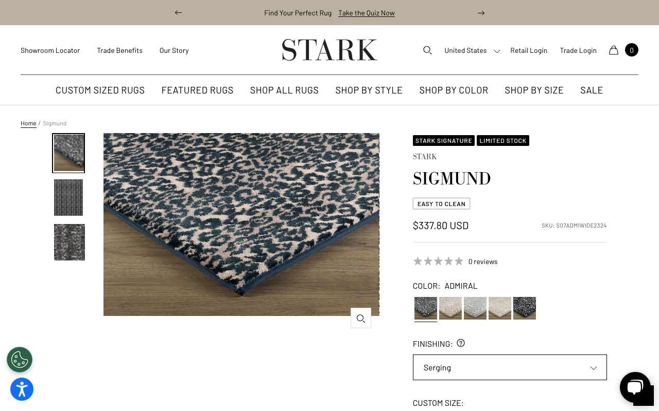 product detail page